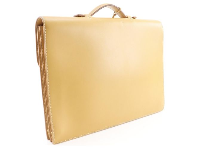 Borsa da lavoro Depeche 38 di Hermès Marrone Giallo - vista 3