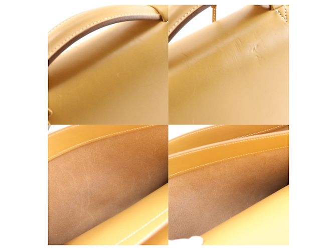 Borsa da lavoro Depeche 38 di Hermès Marrone Giallo - vista 9