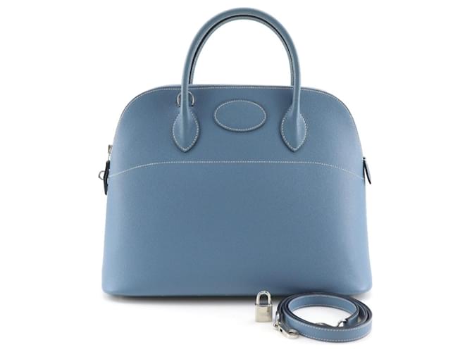 Borsa Hermès Bolide 35 Blu - vista 12