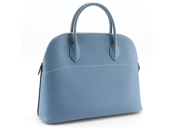 Borsa Hermès Bolide 35 Blu - vista 3