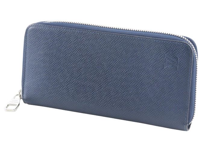 Zippy Louis Vuitton Taiga Long Wallet Blue Navy blue - view 2