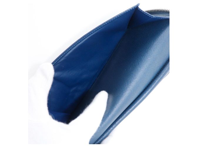 Zippy Louis Vuitton Taiga Long Wallet Blue Navy blue - view 9