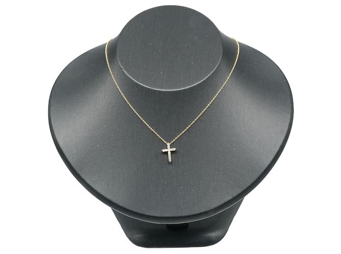 Collana XS Cross in Oro Giallo 18K di Tiffany & Co. - vista 2