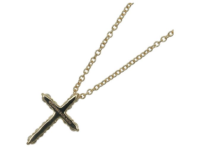 Collana XS Cross in Oro Giallo 18K di Tiffany & Co. - vista 3