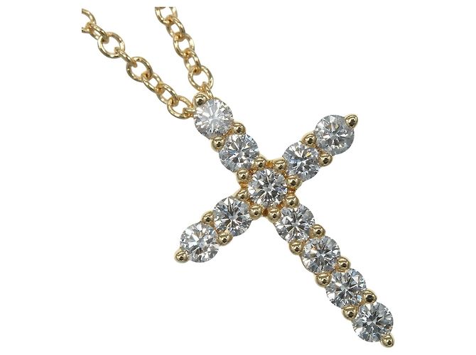 Collana XS Cross in Oro Giallo 18K di Tiffany & Co. - vista 4
