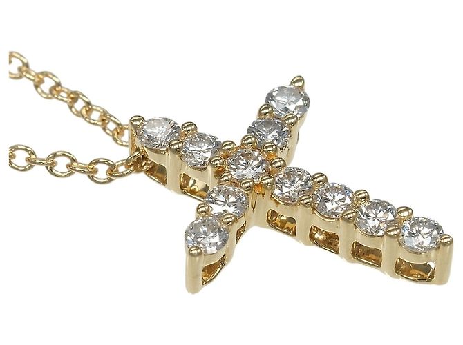 Collana XS Cross in Oro Giallo 18K di Tiffany & Co. - vista 5