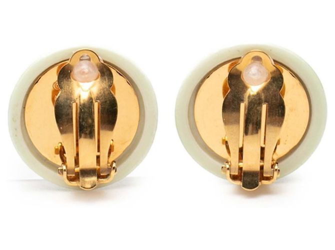 Orecchini vintage a clip Coco Mark di Chanel D'oro Verde - vista 2
