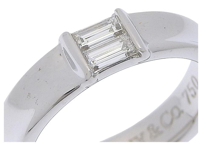 Anello Impilabile Tiffany & Co. in Oro Bianco 18K - vista 4
