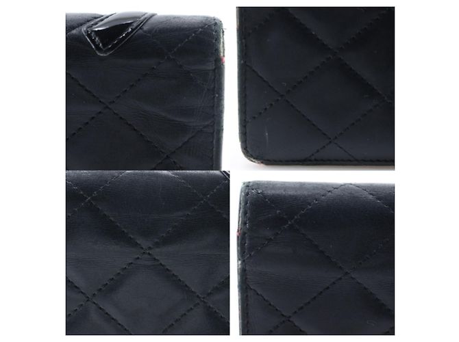 Chanel Cambon Linie Bi-Fold Langbörse Schwarz - Ansicht 18