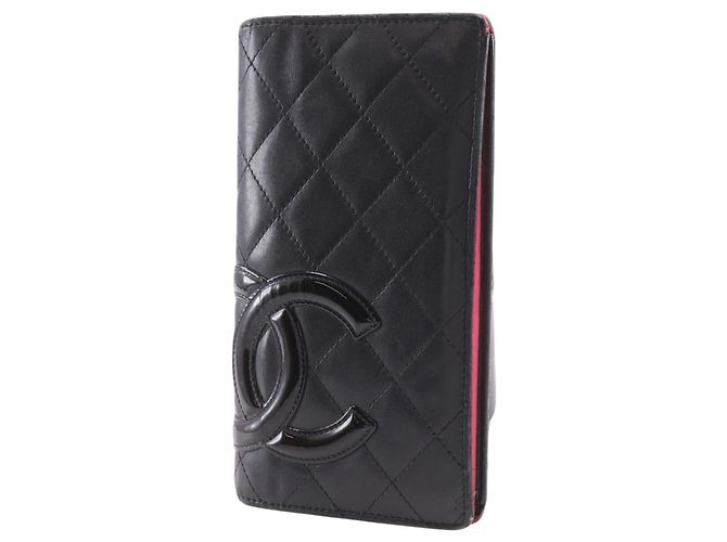Chanel Cambon Linie Bi-Fold Langbörse Schwarz - Ansicht 2