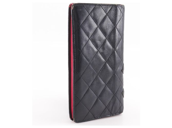 Chanel Cambon Linie Bi-Fold Langbörse Schwarz - Ansicht 3