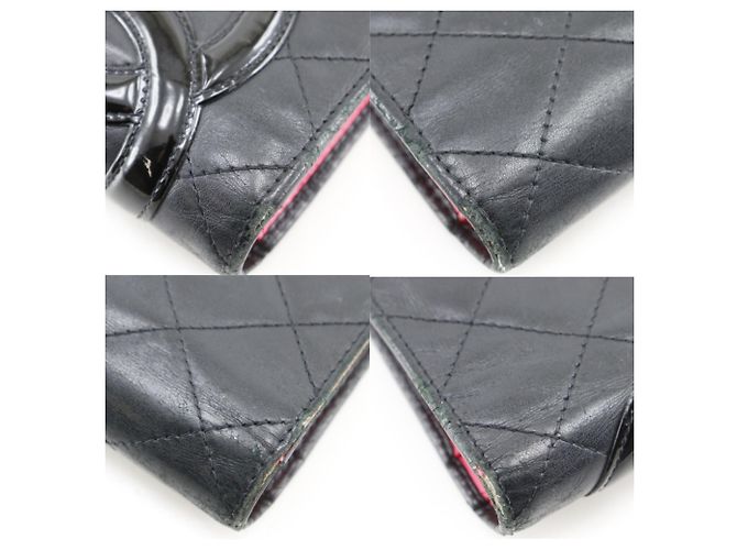 Chanel Cambon Linie Bi-Fold Langbörse Schwarz - Ansicht 4