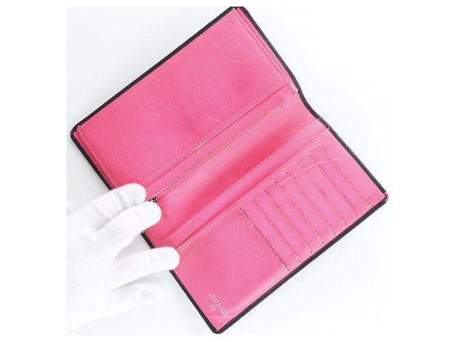 Chanel Cambon Linie Bi-Fold Langbörse Schwarz - Ansicht 6