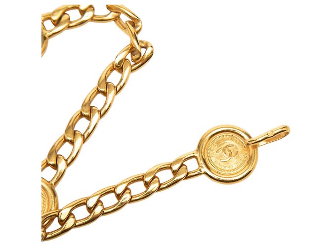 Chanel Gold Plated Medaillon Kettengürtel 31 Rue Cambon Golden - Ansicht 3