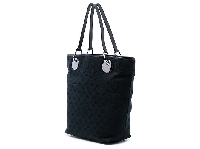 Gucci Schwarze Große GG Canvas Eclipse Tote - Ansicht 2