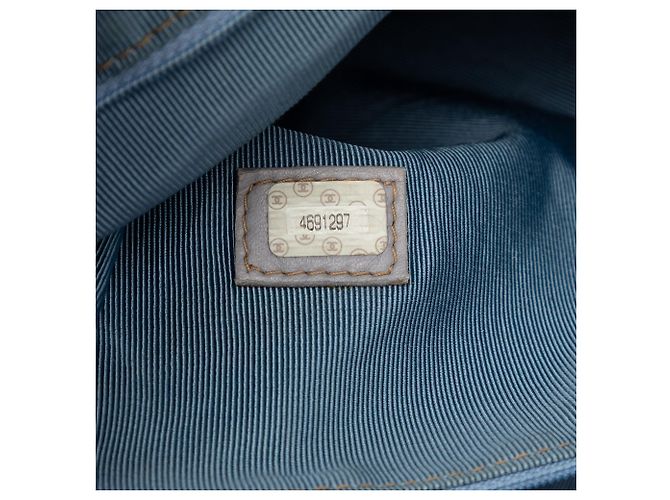Chanel Blue CC Denim Schildkrötenhandtasche Blau Hellblau - Ansicht 6