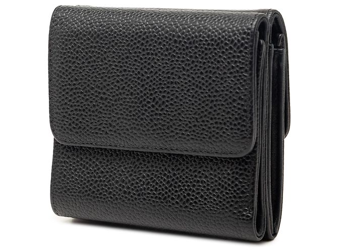 Cartera Trifold Caviar Negra CC de Chanel Negro - vista 2