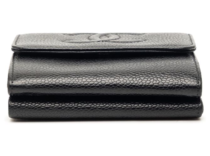 Cartera Trifold Caviar Negra CC de Chanel Negro - vista 3