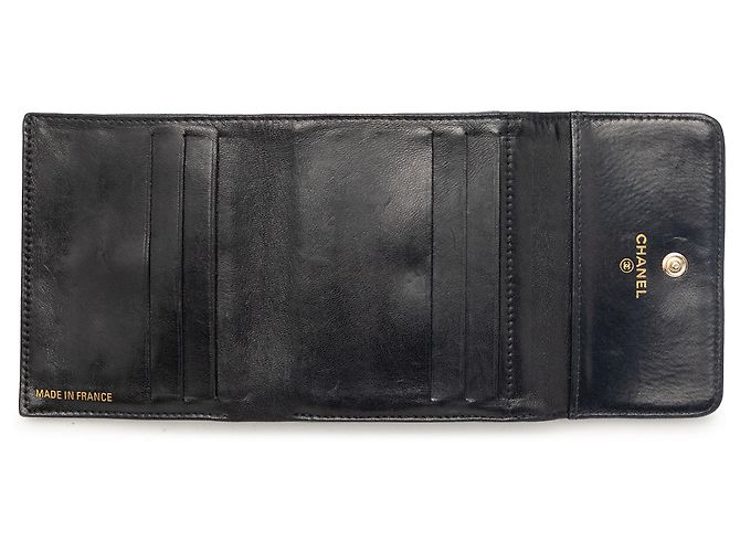 Cartera Trifold Caviar Negra CC de Chanel Negro - vista 7