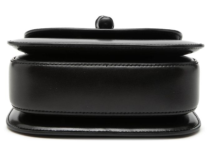 Bamboo Borsa Gucci Mini in pelle di vitello nera 1947 con manico in bambù Nero - vista 3