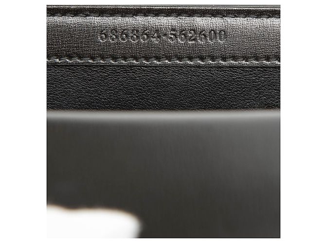 Bamboo Borsa Gucci Mini in pelle di vitello nera 1947 con manico in bambù Nero - vista 6