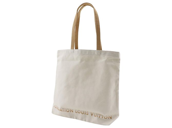 Louis Vuitton Weiße Canvas Fondation Tote - Ansicht 2