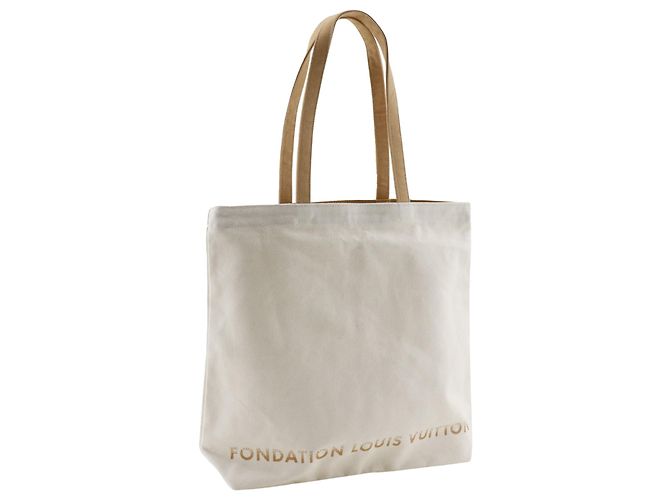 Louis Vuitton Weiße Canvas Fondation Tote - Ansicht 3