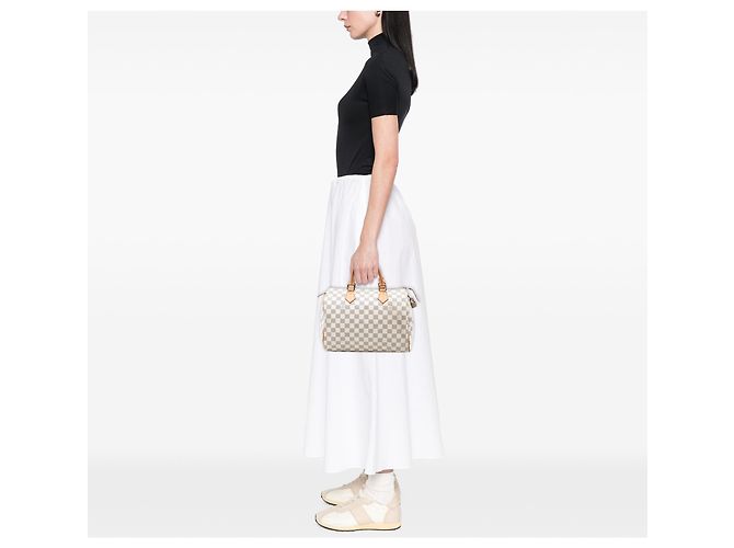 Louis Vuitton Speedy 30 Damier Azur Bianco - vista 7