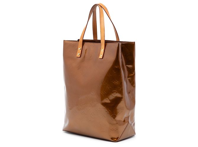 Louis Vuitton Borsa Reade MM in Vernis Monogram Marrone Bronzo - vista 2