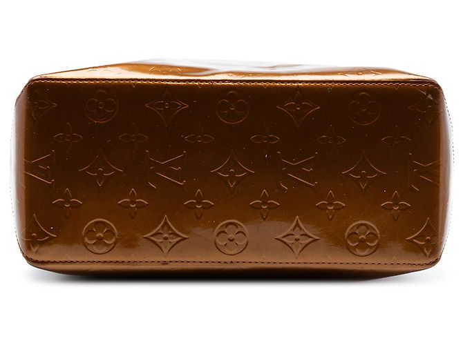 Louis Vuitton Borsa Reade MM in Vernis Monogram Marrone Bronzo - vista 3
