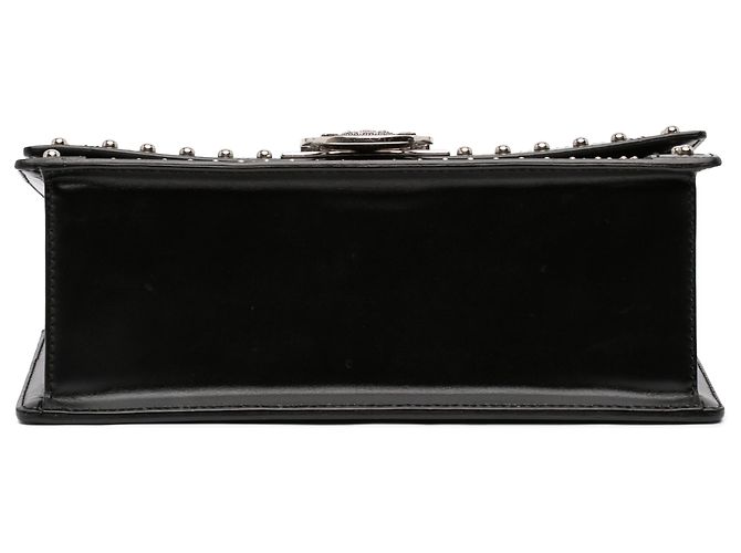 Borsa a spalla BBox 20 in pelle nera con borchie Balmain Nero - vista 3