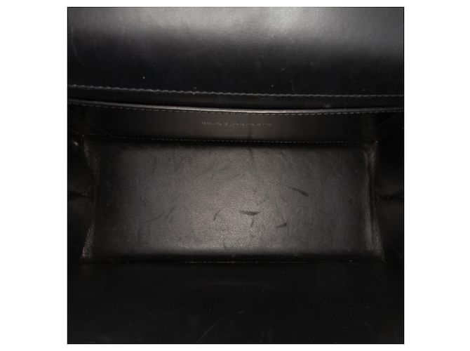 Borsa a spalla BBox 20 in pelle nera con borchie Balmain Nero - vista 4