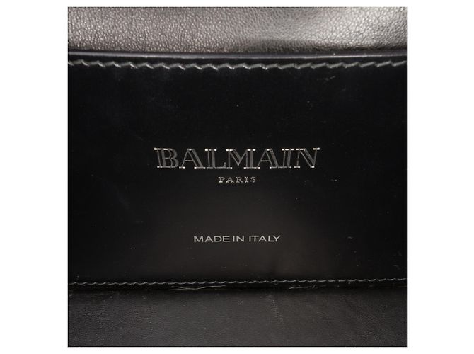 Borsa a spalla BBox 20 in pelle nera con borchie Balmain Nero - vista 5