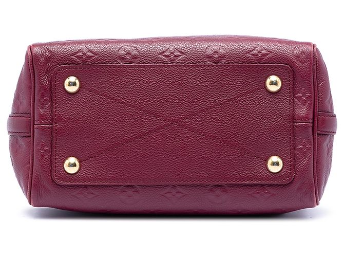 Louis Vuitton Speedy Bandoulière 25 in Monogram Empreinte Rosso Bordò - vista 3