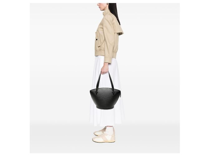 Louis Vuitton Saint Jacques GM en Épi Noir avec Longue Sangle - vue 7