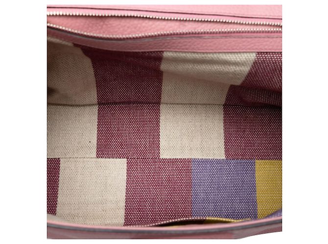 Borsa Gucci Pink Medium Calfskin Bamboo Daily Rosa - vista 4