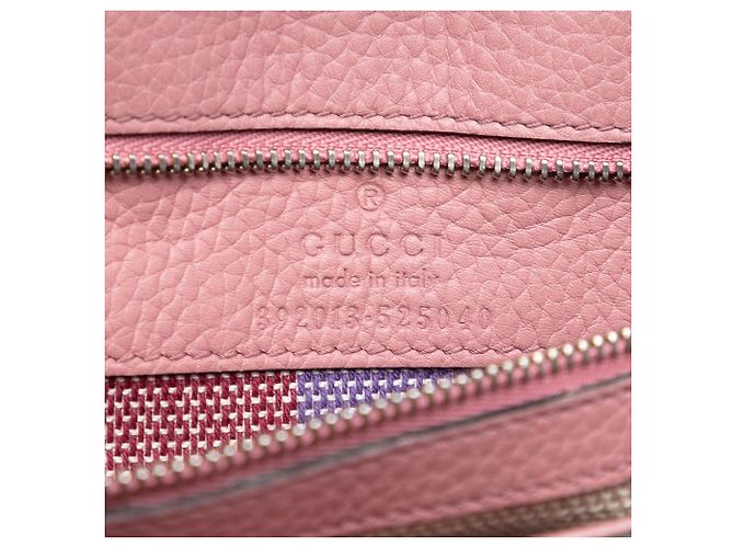Borsa Gucci Pink Medium Calfskin Bamboo Daily Rosa - vista 5