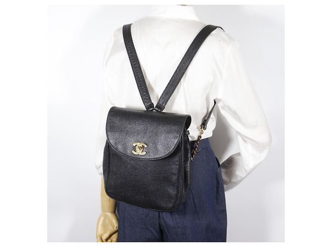 Chanel Coco Mark Rucksack Schwarz - Ansicht 17