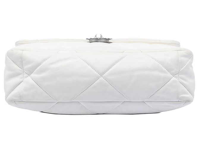 Chanel Weiß Große Lammleder 19 Klappe - Ansicht 3