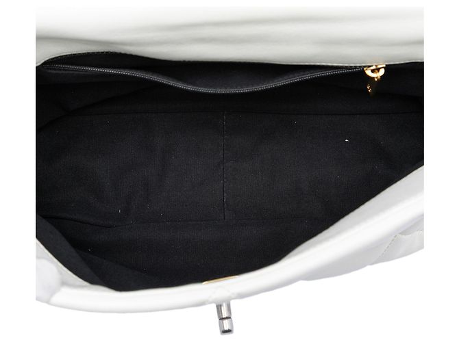 Chanel Weiß Große Lammleder 19 Klappe - Ansicht 4