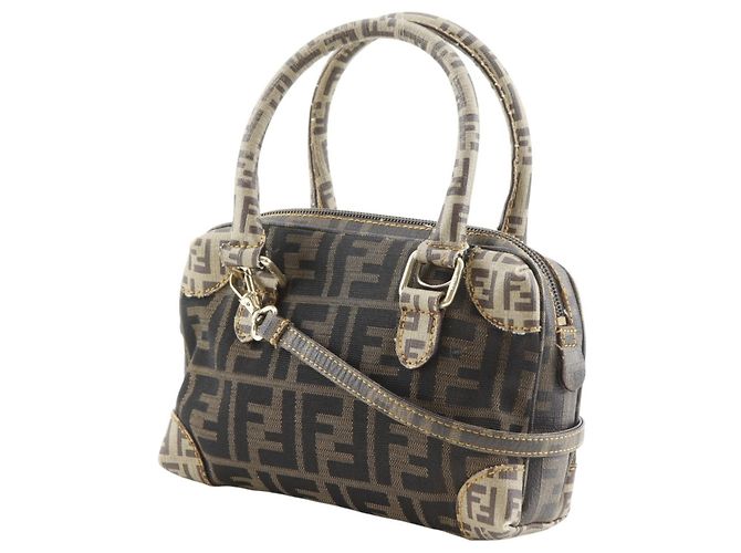 Zucca Borsa a Spalla Fendi Mini Boston 2 in 1 Marrone - vista 2