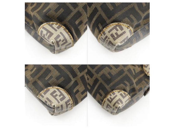 Zucca Borsa a Spalla Fendi Mini Boston 2 in 1 Marrone - vista 4