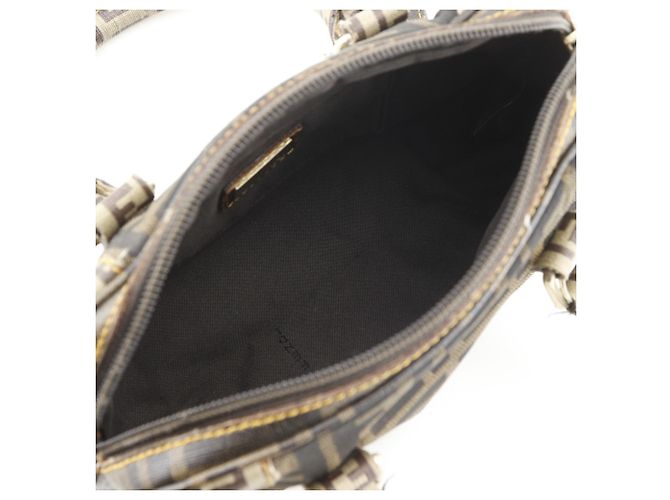Zucca Borsa a Spalla Fendi Mini Boston 2 in 1 Marrone - vista 6