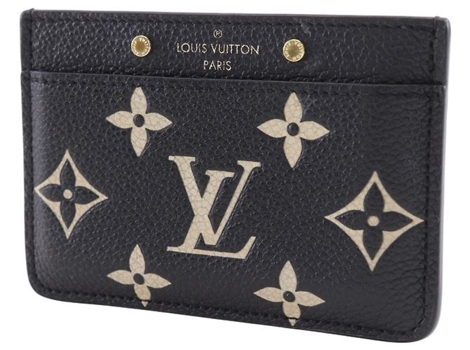 Estuche para tarjetas Monogram Empreinte Louis Vuitton Beige Dorado - vista 2