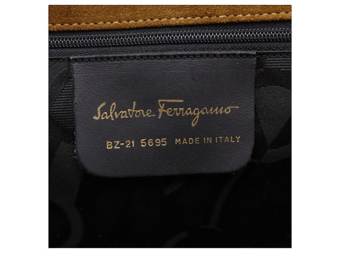 Borsa a spalla con design a punto Salvatore Ferragamo Cammello - vista 16