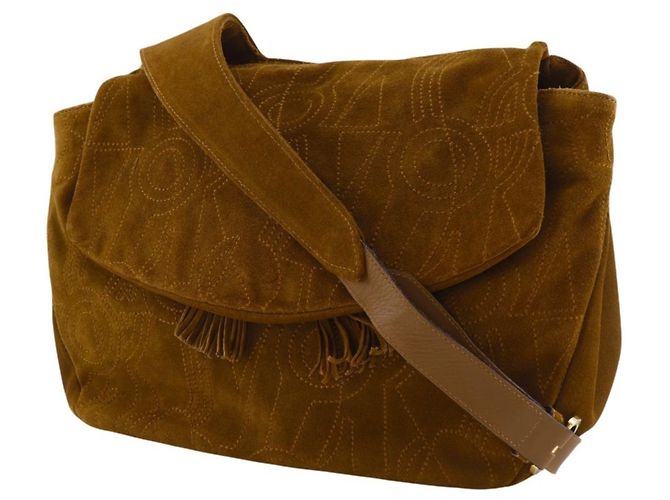 Borsa a spalla con design a punto Salvatore Ferragamo Cammello - vista 2