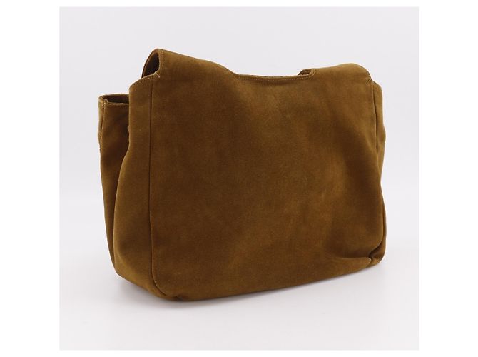 Borsa a spalla con design a punto Salvatore Ferragamo Cammello - vista 3