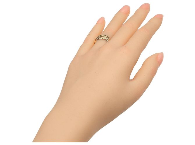 Anello Cartier Trinity in oro rosa bianco e giallo 18K - vista 2