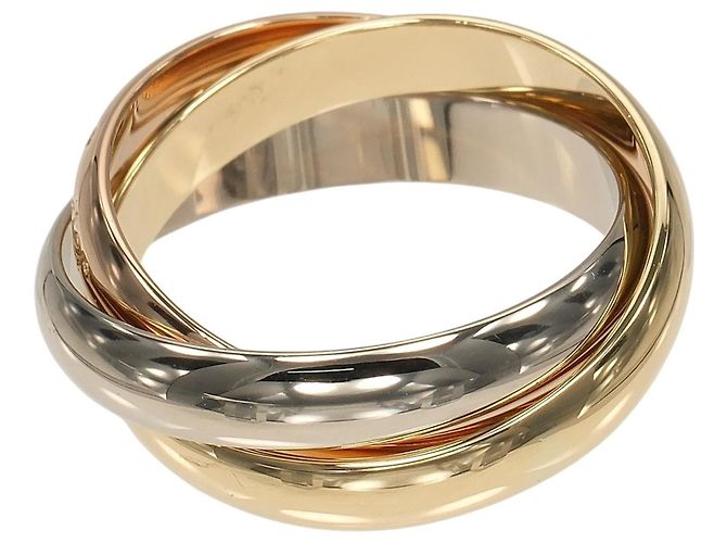 Anello Cartier Trinity in oro rosa bianco e giallo 18K - vista 3