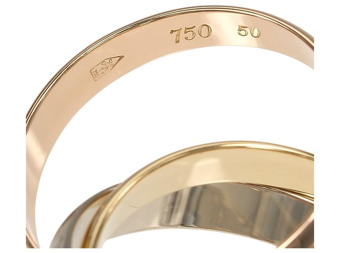 Anello Cartier Trinity in oro rosa bianco e giallo 18K - vista 4